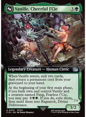 万智牌 愉悦路希班尼拉 Vanille, Cheerful l'Cie FIN 英文扩画银