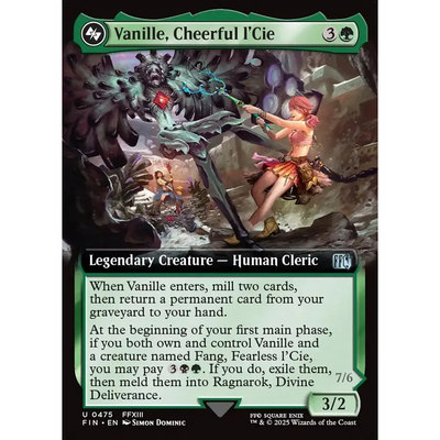 万智牌 愉悦路希班尼拉 Vanille, Cheerful l'Cie FIN 英文扩画银