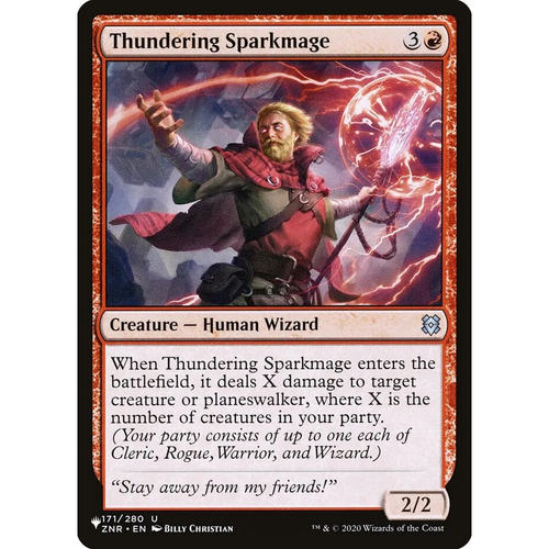 万智牌 雷霆火花法师 Thundering Sparkmage LIST 英文平卡 银
