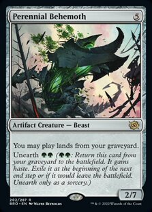 万智牌 经年贝西摩斯 Perennial Behemoth BRO 中/英文 平/闪卡