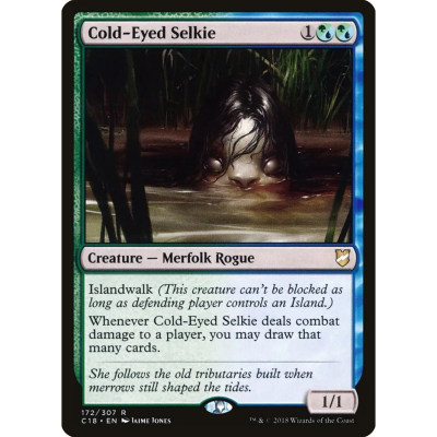 【北境卡牌】万智牌 冷眼海豹妖 Cold-Eyed Selkie C18 英文平卡