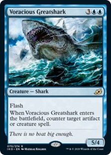 万智牌 IKO 贪餮硕鲨 Voracious Greatshark 中/英/日文 平/闪卡