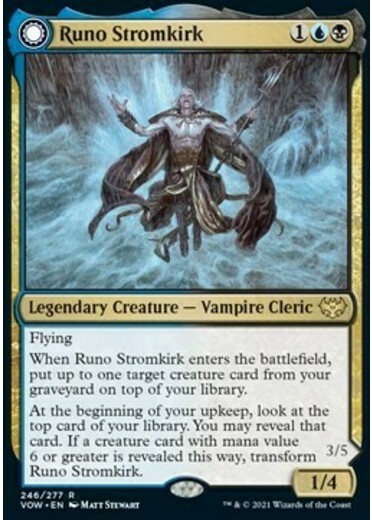 【北境卡牌】万智牌 MTG VOW 腥红婚誓 卢诺溪堡 Runo Stromkirk