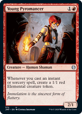 万智牌 年轻烈焰术士 Young Pyromancer JMP 英文平卡 银