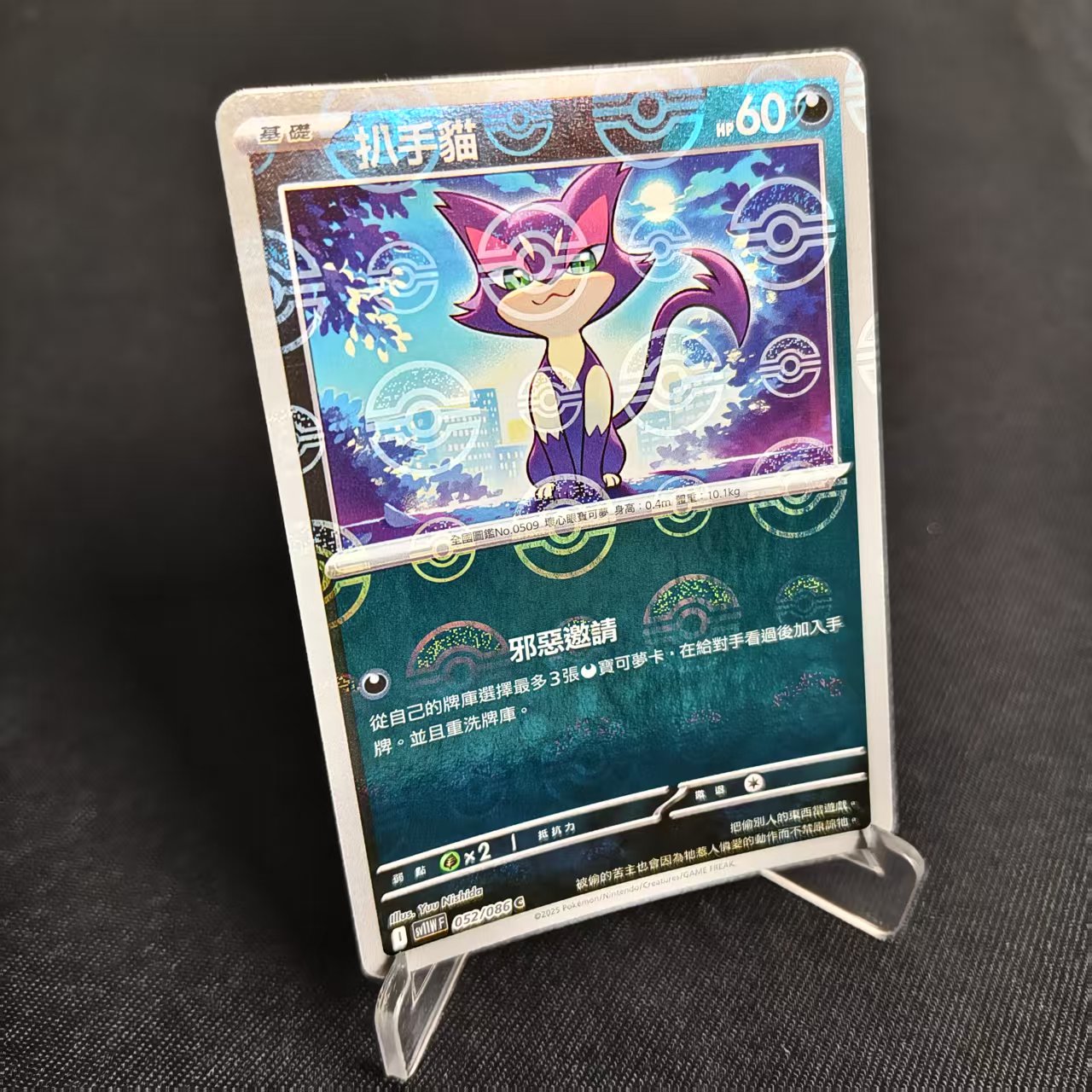 PTCG卡牌繁中扒手猫精灵球闪