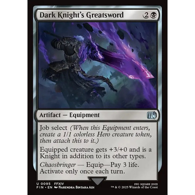 万智牌 暗黑骑士的双手剑Dark Knight's Greatsword FIN英文平/闪