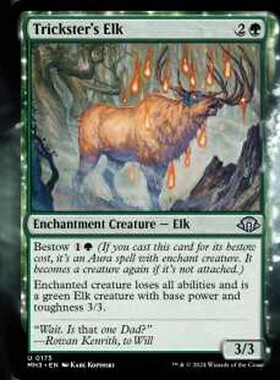 万智牌 MH3 幻法仙灵的麋鹿 Trickster's Elk 中/英文 平/闪卡 银