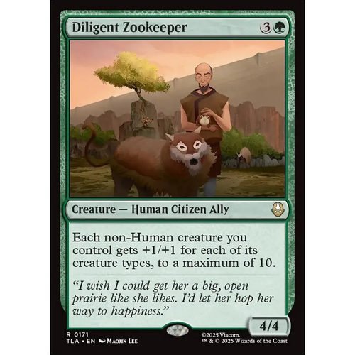 万智牌 勤奋的动物管理员 Diligent Zookeeper TLA英文平/闪卡 金