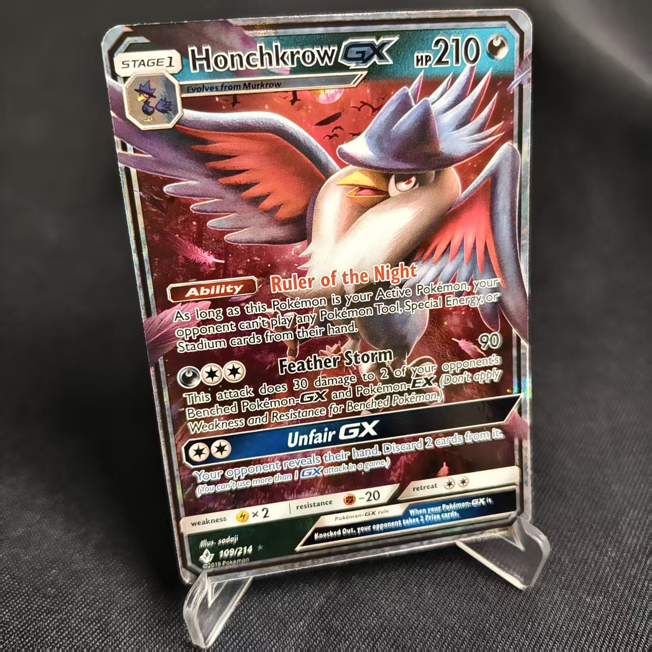 PTCG卡牌美版乌鸦头头GXRR闪