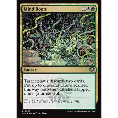 【北境卡牌】万智牌 缠心繁根 Mind Roots SOS 英文平/闪卡 银