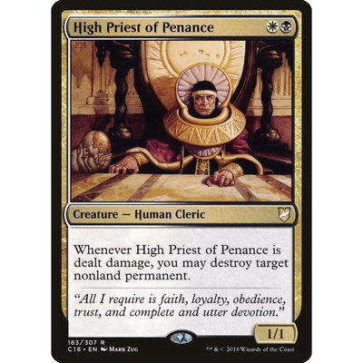 万智牌 告解高阶僧侣 High Priest of Penance C18 英文平卡 金