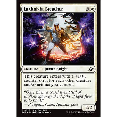 【北境卡牌】万智牌 尖光团破船骑士 Luxknight Breacher EOE英文