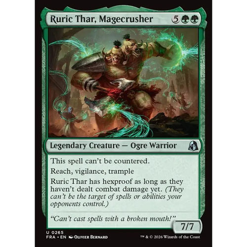 万智牌 破法狂徒鲁瑞杂尔 Ruric Thar, Magecrusher FRA英文平/闪
