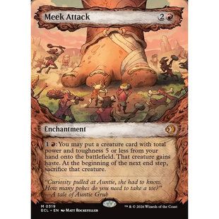 【北境卡牌】万智牌 ECL 微躯侵袭 Meek Attack 英文异画平/闪卡