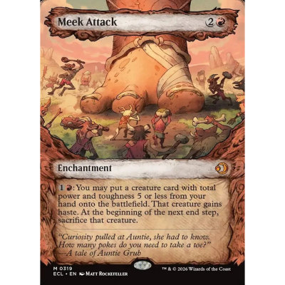 【北境卡牌】万智牌 ECL 微躯侵袭 Meek Attack 英文异画平/闪卡