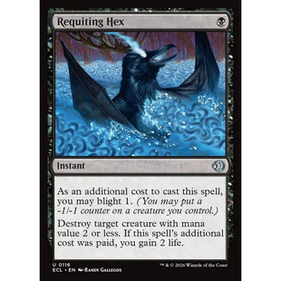 【北境卡牌】万智牌 ECL 报偿邪术 Requiting Hex 英文平/闪卡 银