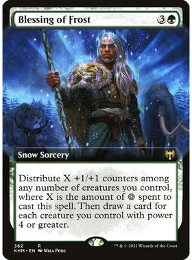 万智牌 冰霜祝福 Blessing of Frost KHM 英文扩画平/闪卡 金