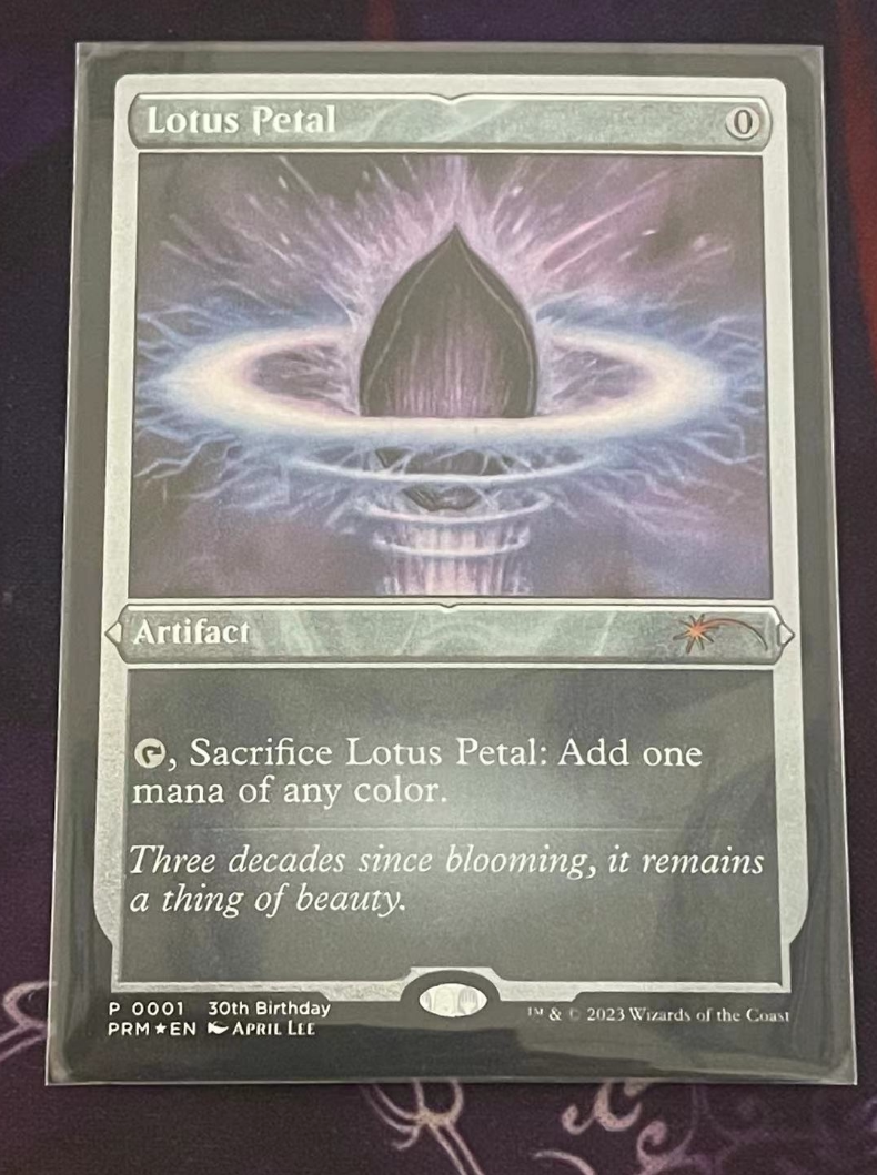 万智牌 莲花瓣 英文纪念闪 蚀刻闪 30周年纪念 秘稀 无色 神器