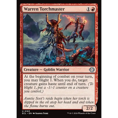 万智牌 ECL 繁殖地火炬兵 Warren Torchmaster 英文平/闪卡 银