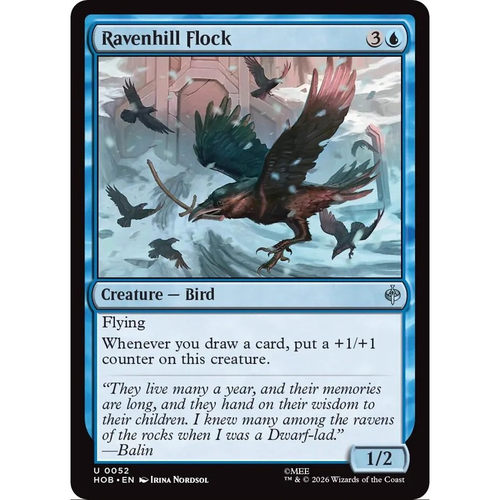 万智牌 渡鸦岭鸦群 Ravenhill Flock HOB 英文平/闪卡 银