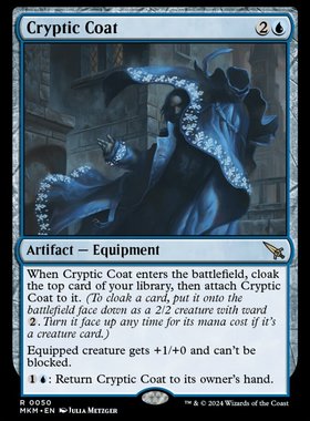 万智牌 隐密大衣Cryptic Coat 简中/英文平 MKM卡洛夫庄园谋杀案