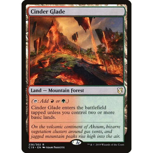 【北境卡牌】万智牌 烬火林地 Cinder Glade C19 英文平卡 金