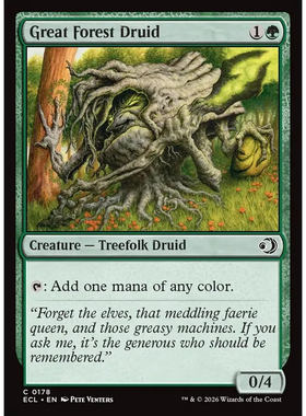 万智牌 ECL 伟林德鲁伊 Great Forest Druid 英文平/闪卡 铁