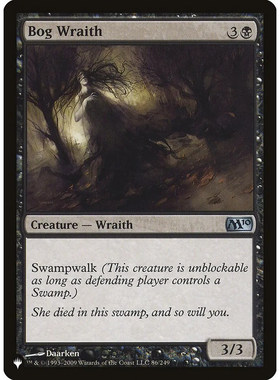 【北境卡牌】万智牌 腐沼鬼魂 Bog Wraith List 英文平卡 银