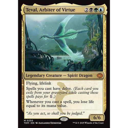 万智牌 定德灵龙特瓦尔 Teval, Arbiter of Virtue TDM 英文平/闪