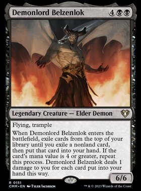 万智牌 恶魔领主贝赞洛Demonlord Belzenlok英文平 CMM指挥官大师