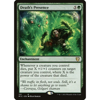 【北境卡牌】万智牌 亡者存形 Death's Presence MIC 英文平卡 金