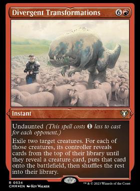 万智牌CMM指挥官大师趋异转化Divergent Transformations英蚀刻闪