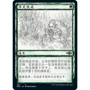 万智牌 MH2 丰足收成 Abundant Harvest 中/英文素描平/闪卡 铁