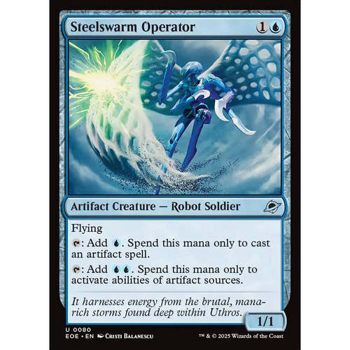 【北境卡牌】万智牌 钢虫操作械 Steelswarm Operator EOE 英文银