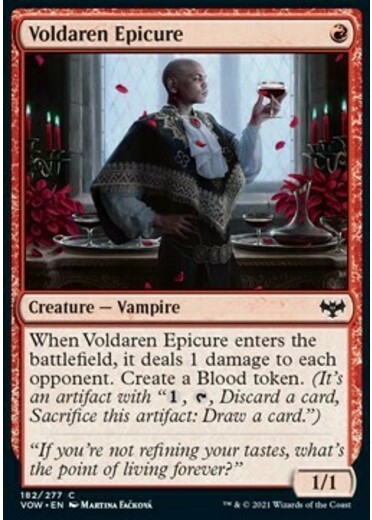 万智牌 MTG VOW 腥红婚誓 沃达连品血客 Voldaren Epicure 中/英