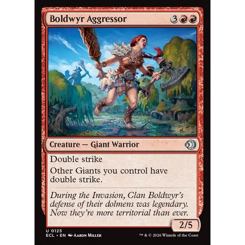 万智牌 ECL 波维尔侵攻者Boldwyr Aggressor 英文平/闪卡 银