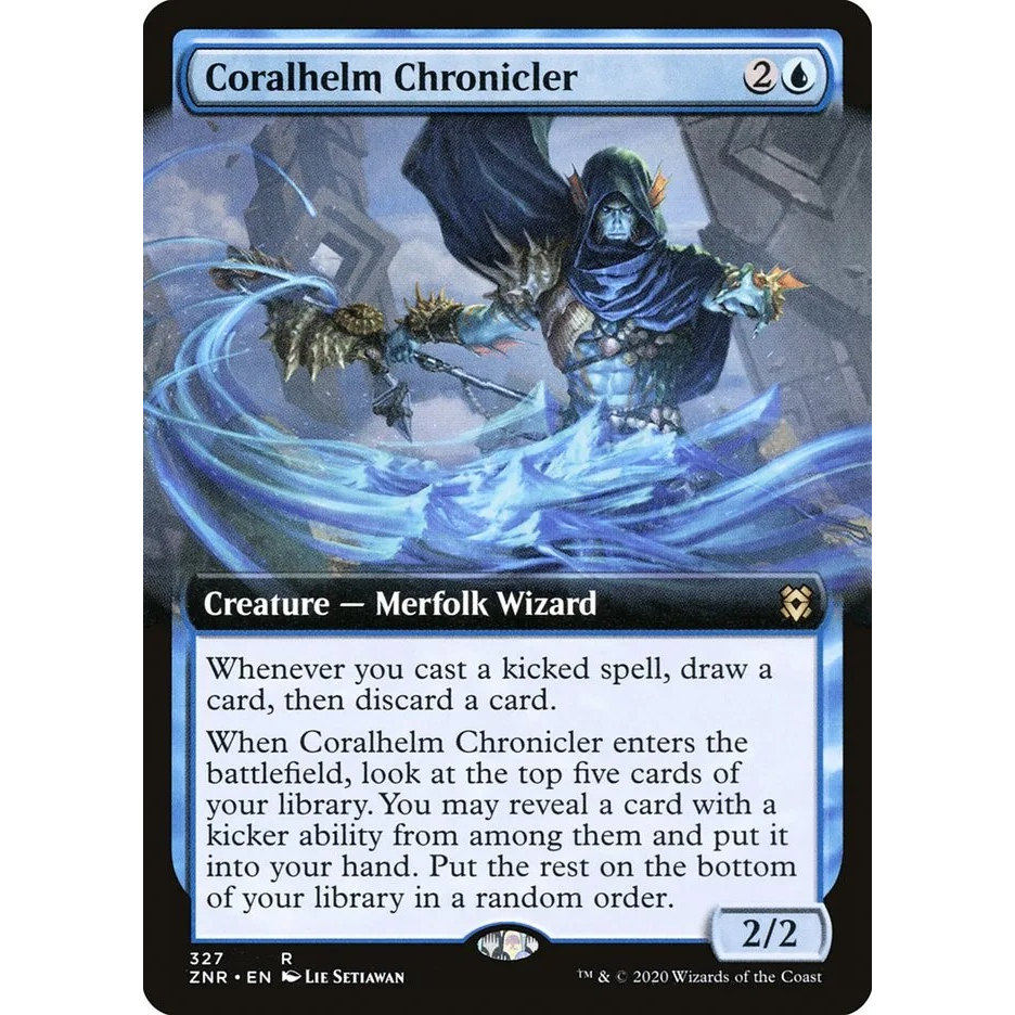万智牌 珊瑚盔年代史家 Coralhelm Chronicler ZNR 英文扩画平/闪