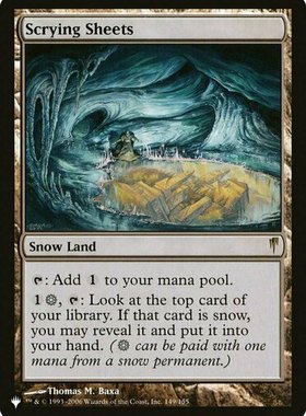 【北境卡牌】万智牌 占 冰镜 Scrying Sheets The List 英文