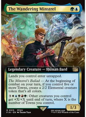 万智牌 异国的诗人 The Wandering Minstrel FIN 英文扩画平/闪卡