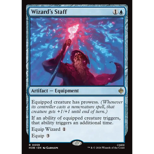 【北境卡牌】万智牌 巫师杖 Wizard's Staff HOB 英文平/闪卡 金