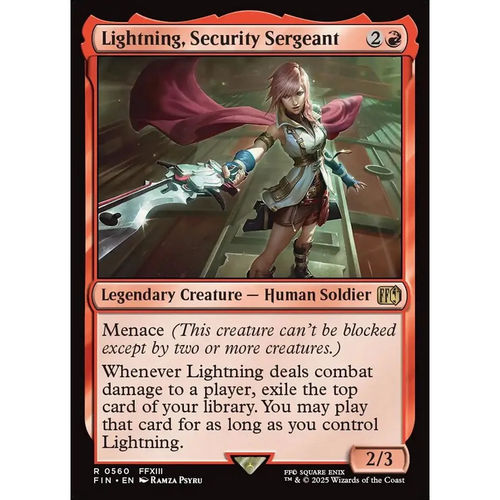 万智牌 治安官雷光 Lightning, Security Sergeant FIN 英文平卡