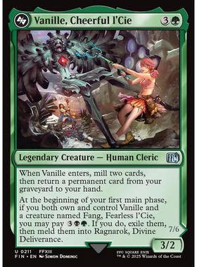 万智牌 愉悦路希班尼拉 Vanille, Cheerful l'Cie FIN 英文平/闪