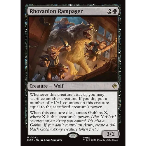万智牌 罗瓦尼安狂狼 Rhovanion Rampager HOB 英文平/闪卡 金
