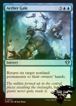 万智牌 乙太狂风Aether Gale 英文闪 CMM指挥官大师 美印 蓝色 银
