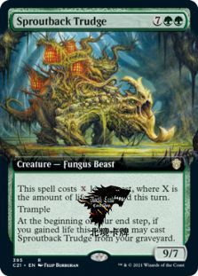万智牌 指挥官2021 C21 Sproutback Trudge 孢背楚吉兽 英文 扩画