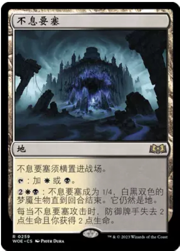 万智牌不息要塞WOE英文平卡金