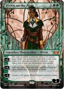 the SNC 万智牌 简中扩画 异画平 英文 寻猎薇薇安Vivien Hunt