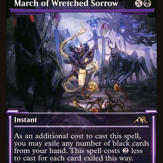 万智牌 伤悲行进 March of Wretched Sorrow NEO 英文异画平卡 金