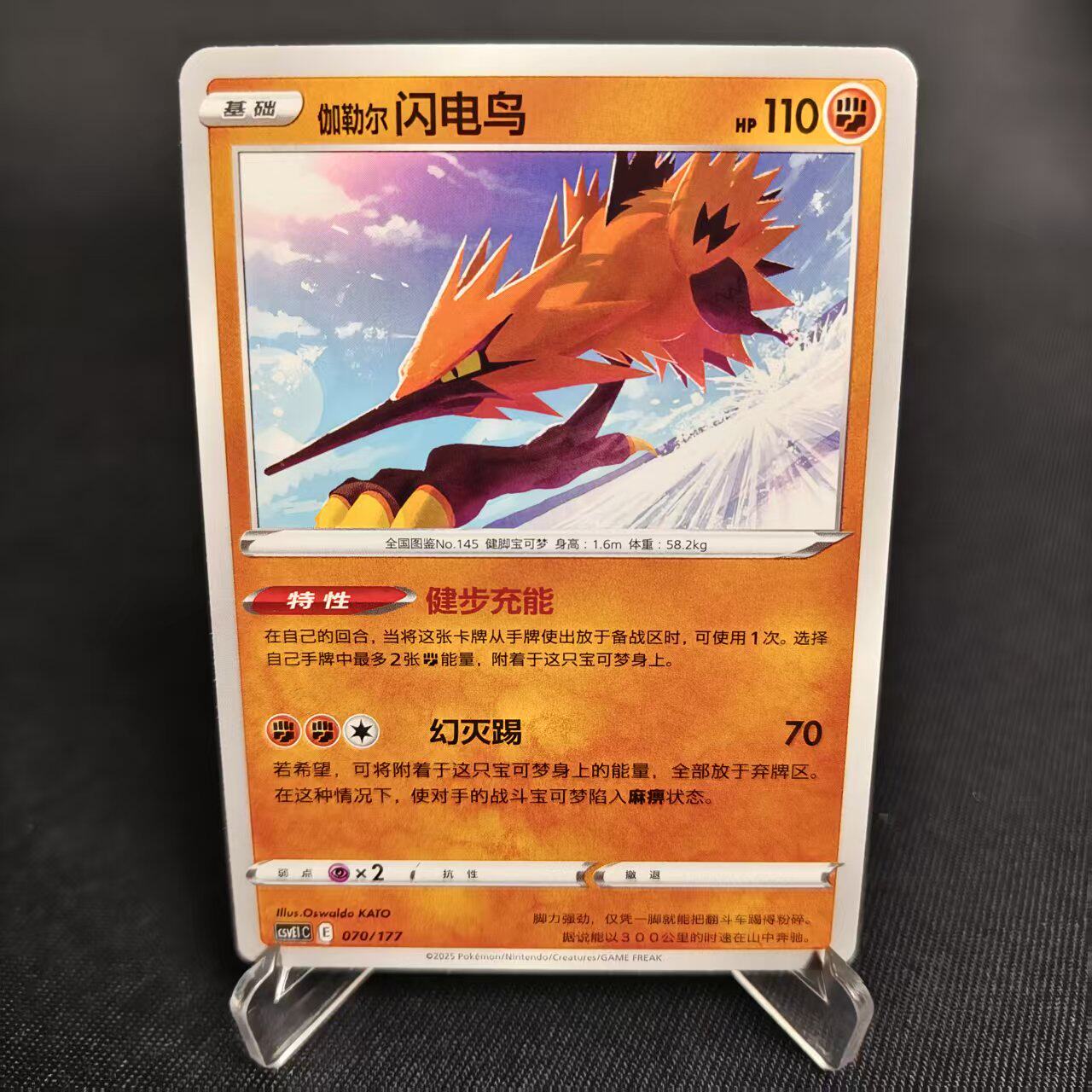 【北境卡牌 PTCG宝可梦 简中对战派对共梦 伽勒尔闪电鸟 预组独占