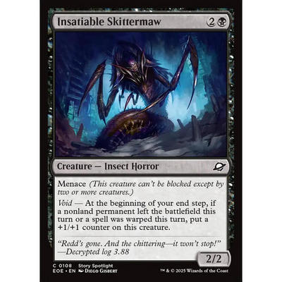 【北境卡牌】万智牌 无魇迅口虫 Insatiable Skittermaw EOE 英文